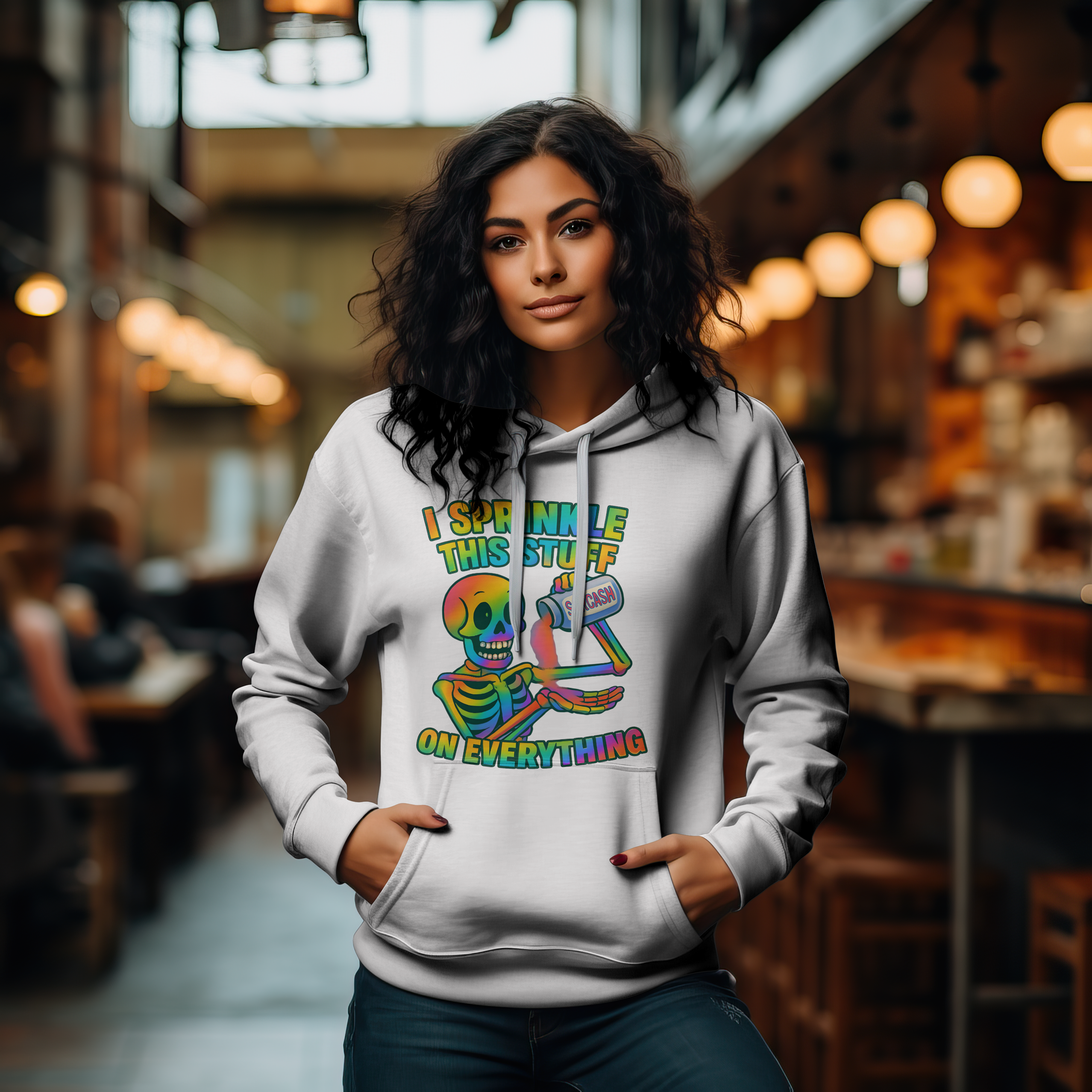 Long Sleeve Rainbow Skeleton