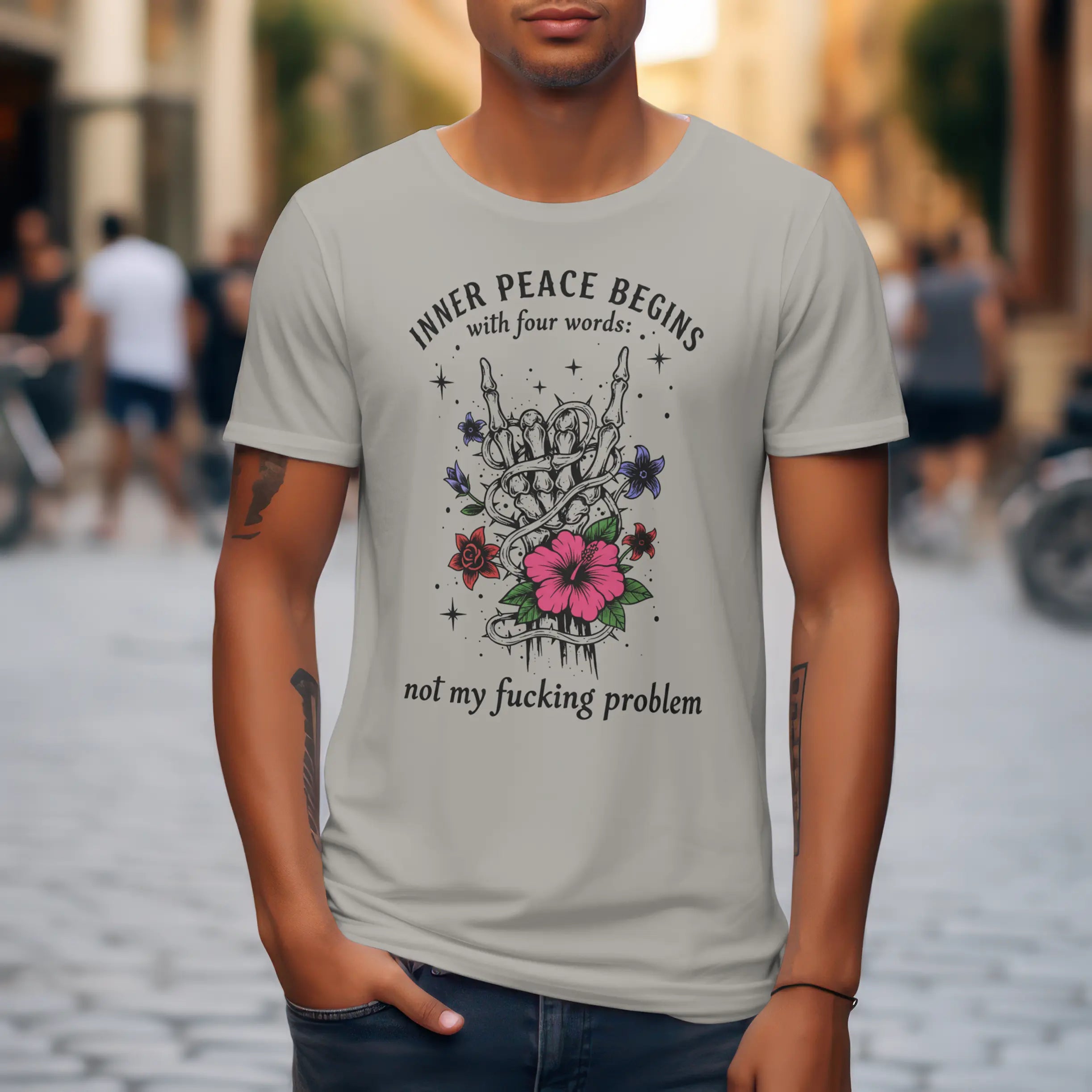 inner peace begins with four words graphic t shirt DuoCreationZ