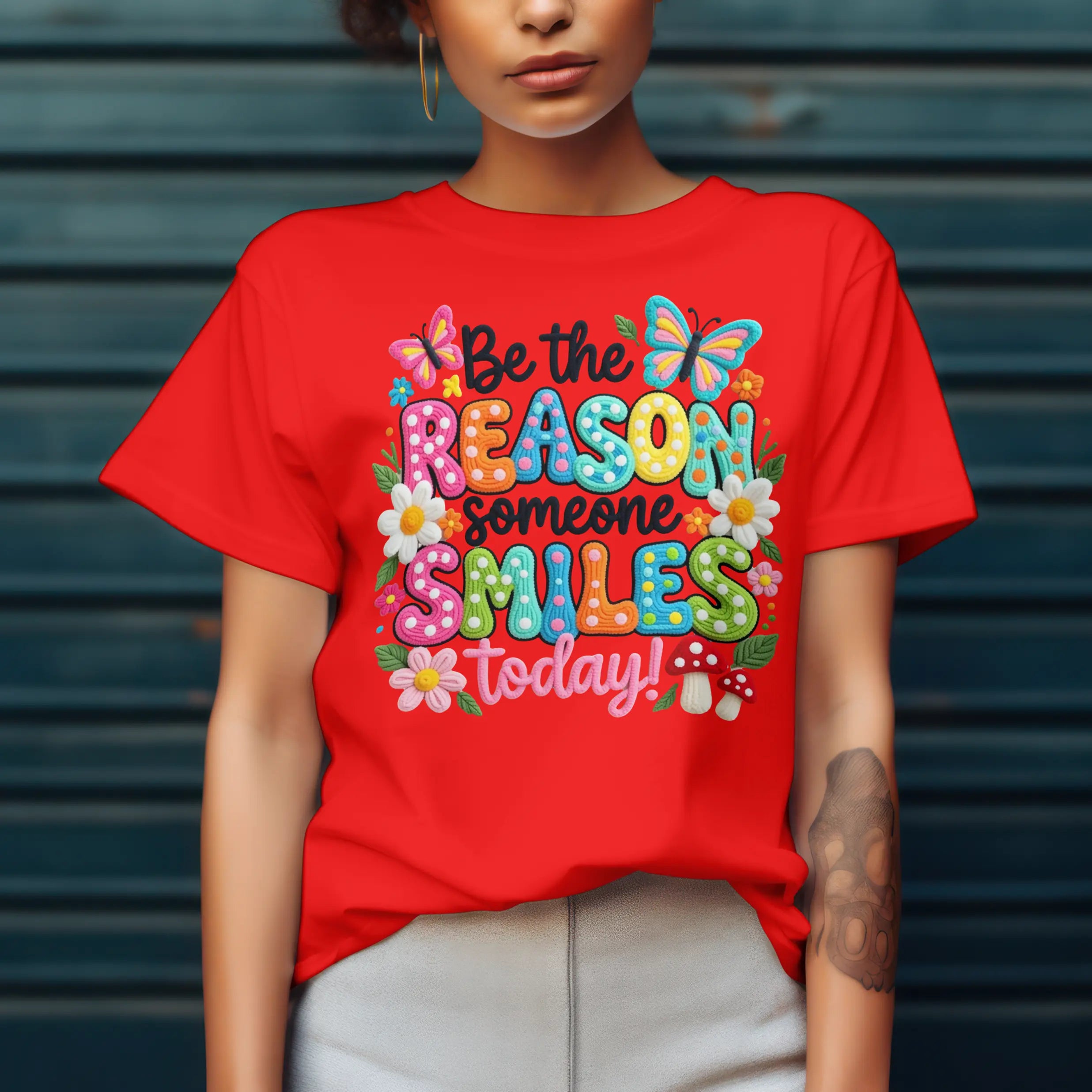 Be the reason someone smile today Graphic t shirt DuoCreationZ