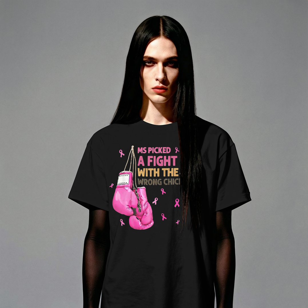 MS Warrior MS Picked A Fight Multiple Sclerosis Awareness T-Shirt