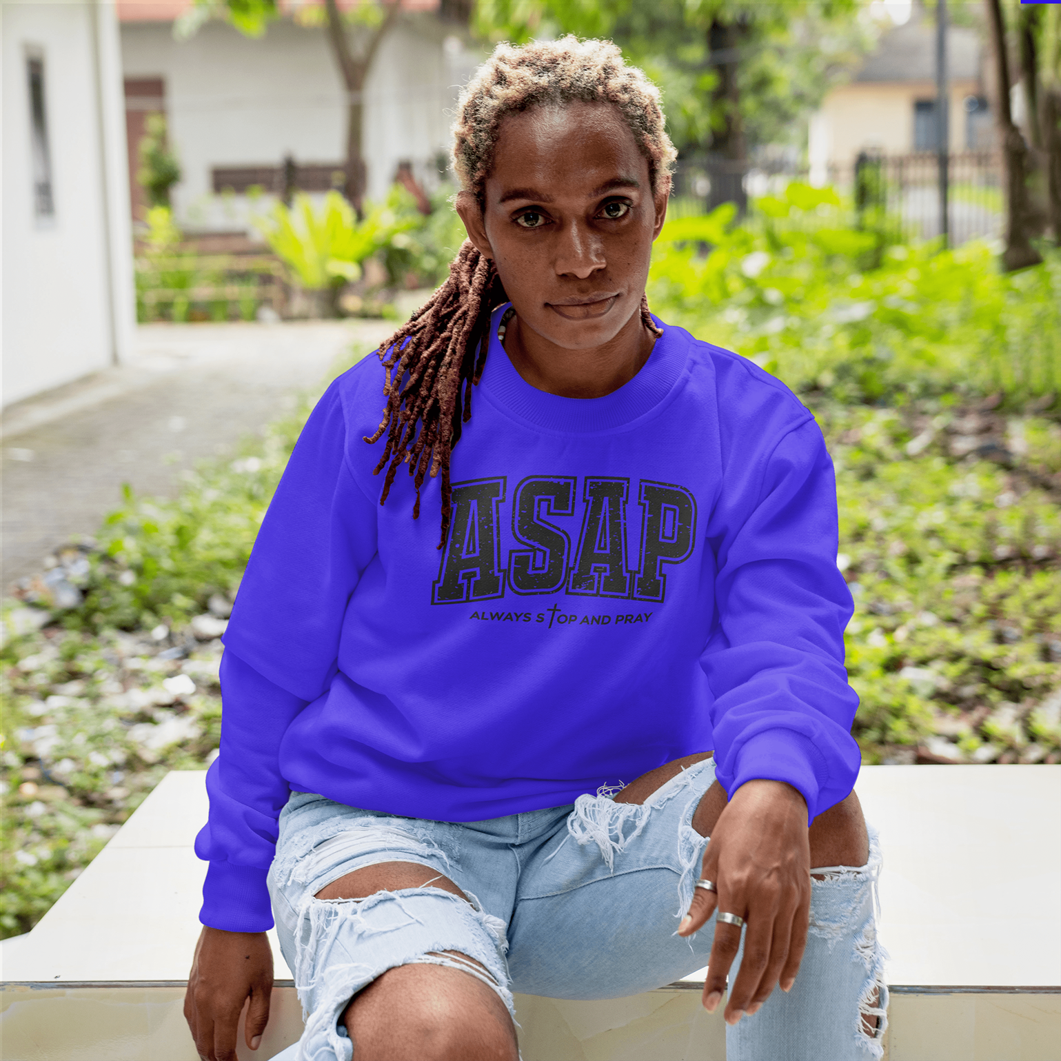 ASAP Always Stop And Pray - Christian Faith Religious Prayer Sweatshirt