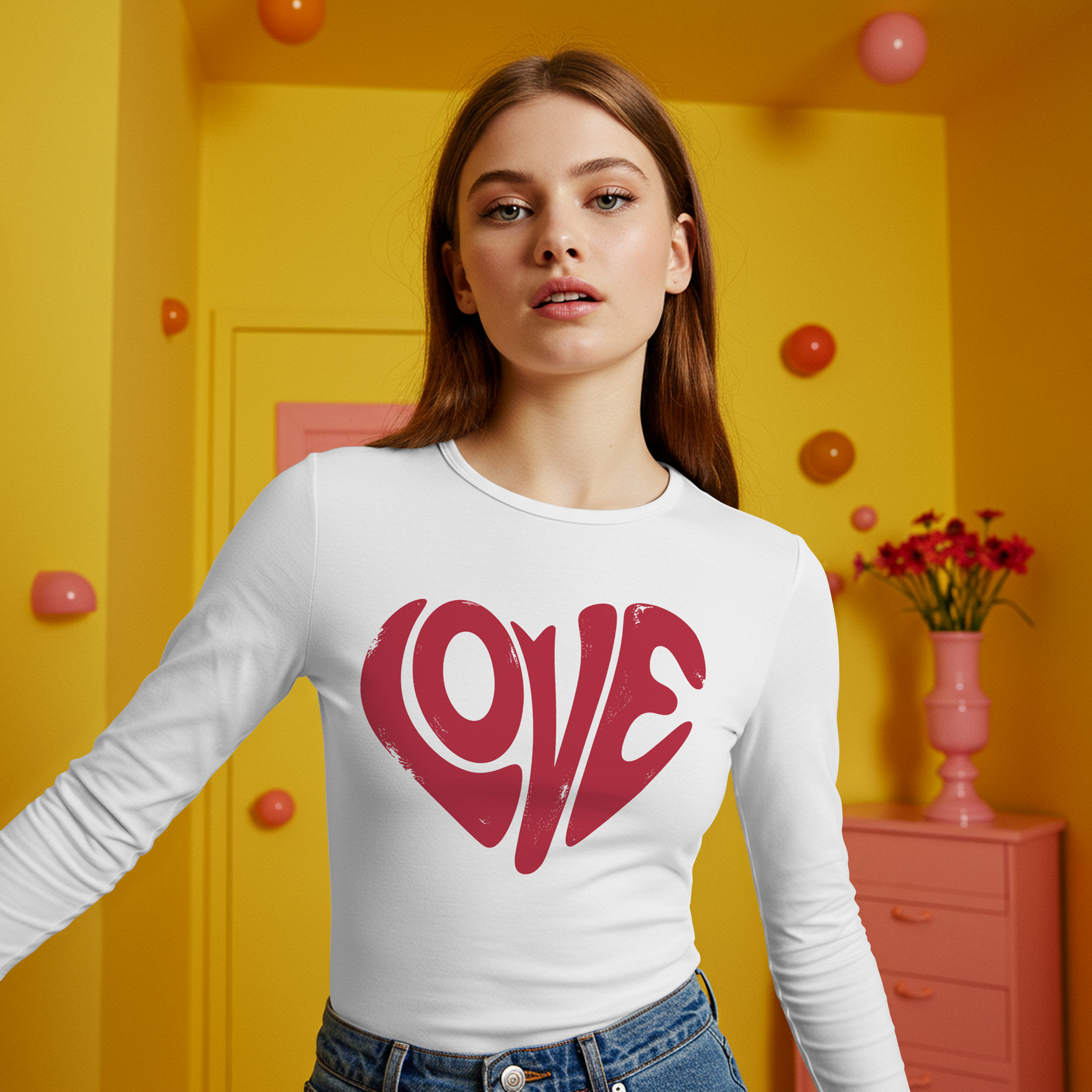 Retro Vintage Valentines Day Love Heart For Men's, Woman's Kids sweat shirt
