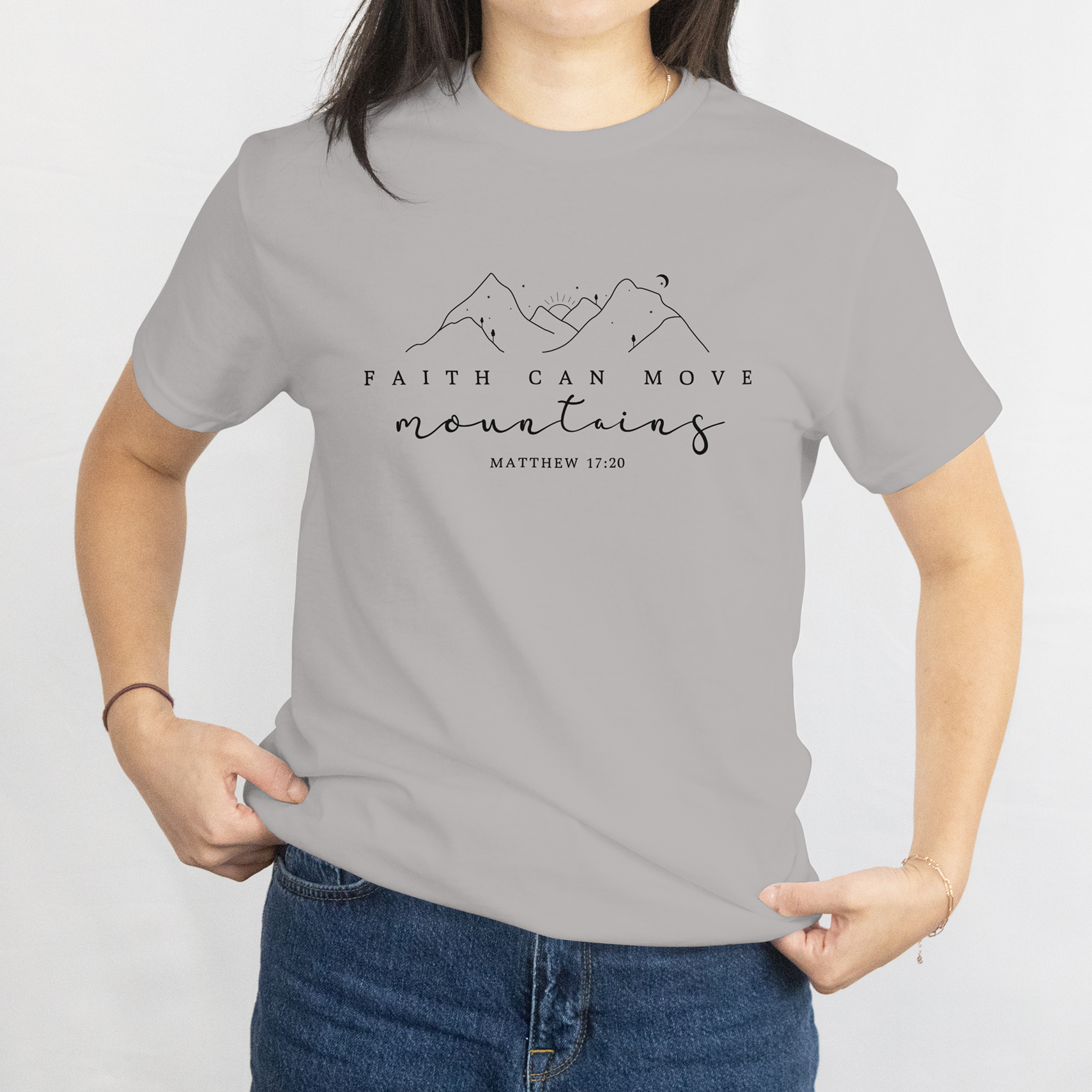 Faith Can Move Mountains Short Sleeve T Shirt