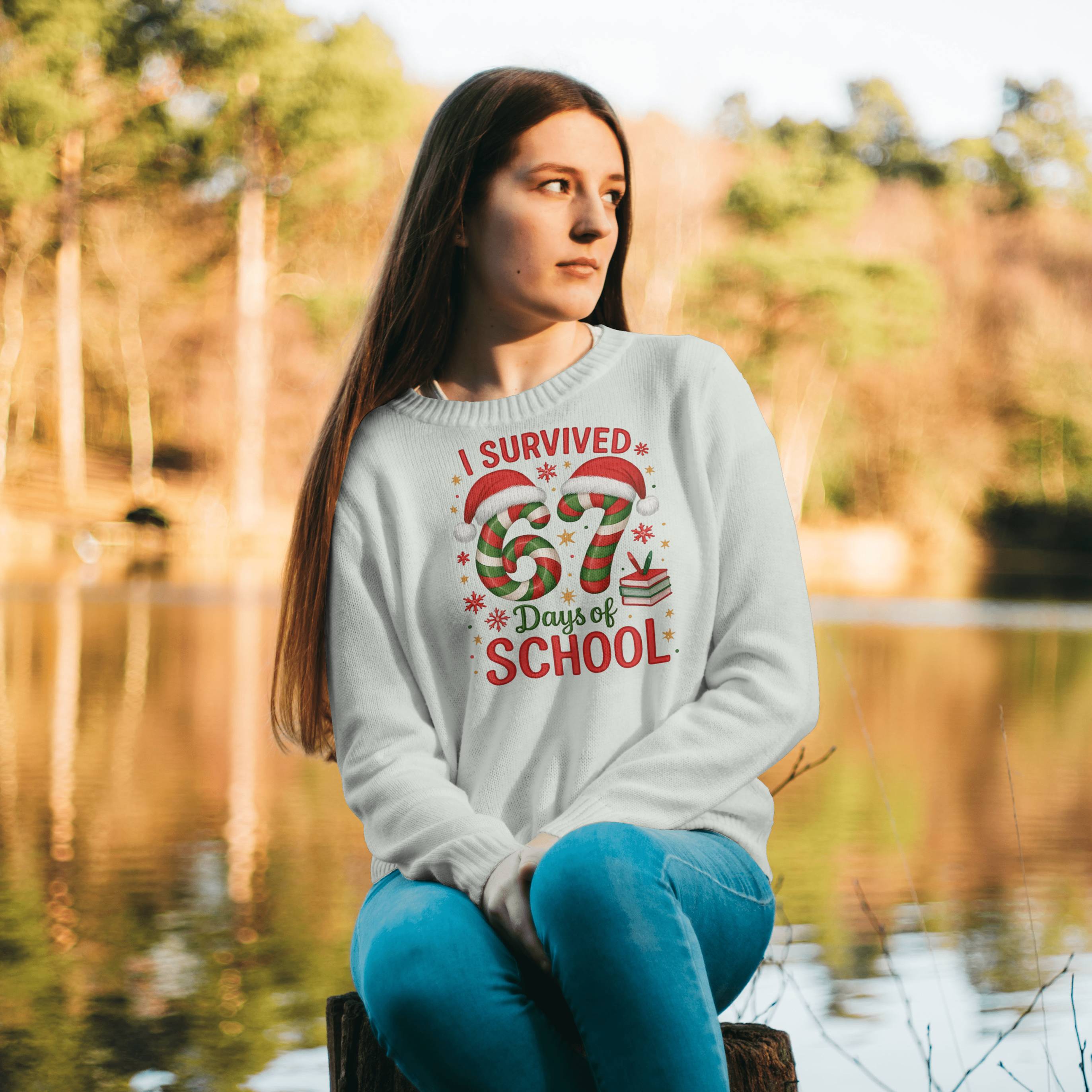 I Survived 67 Days of School Sweatshirts, Hoodies, Long-sleeve's, Tee Shirts