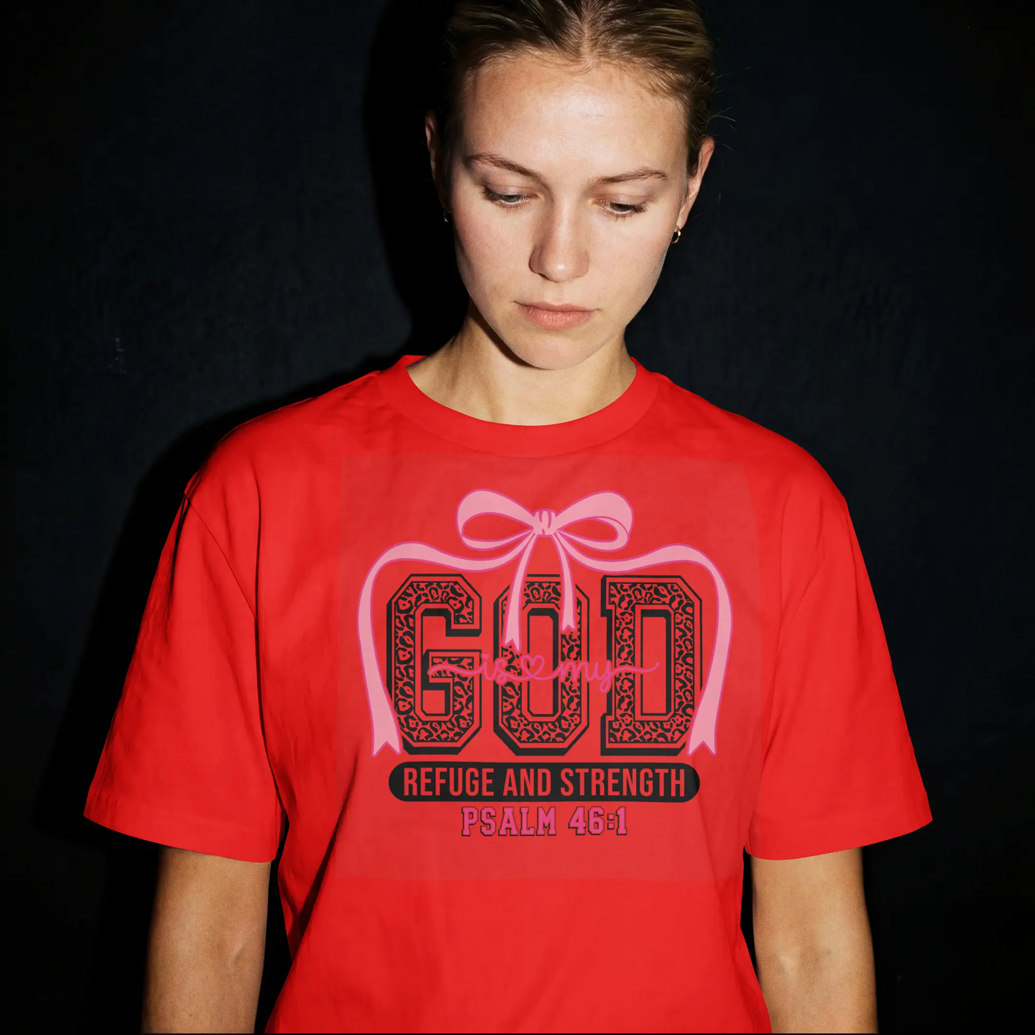 God is my Refuge and Strength Psalm 46:1 Bible Verse T - Shirt DuoCreationZ