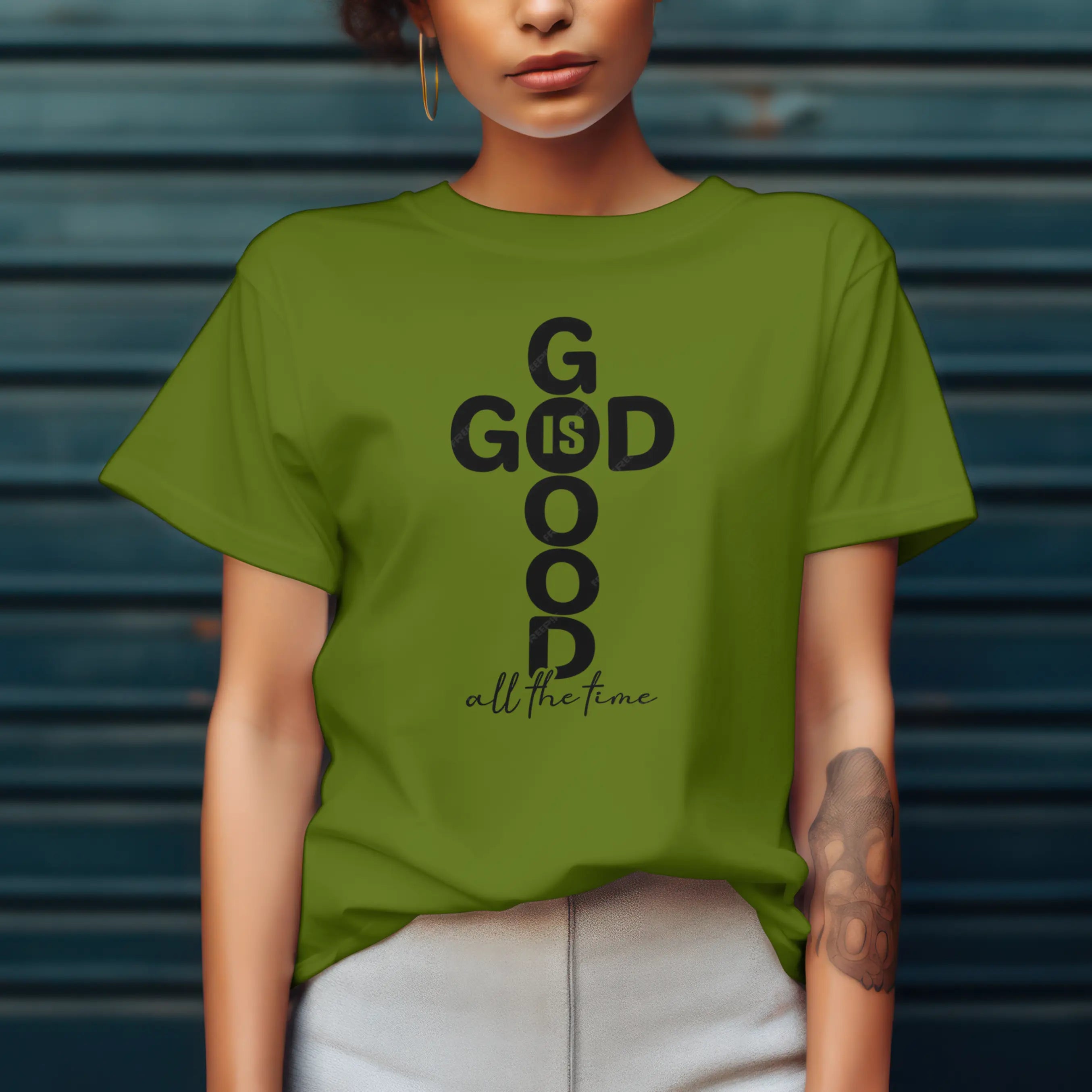 God Is Good Christian Cross graphic t-shirt DuoCreationZ