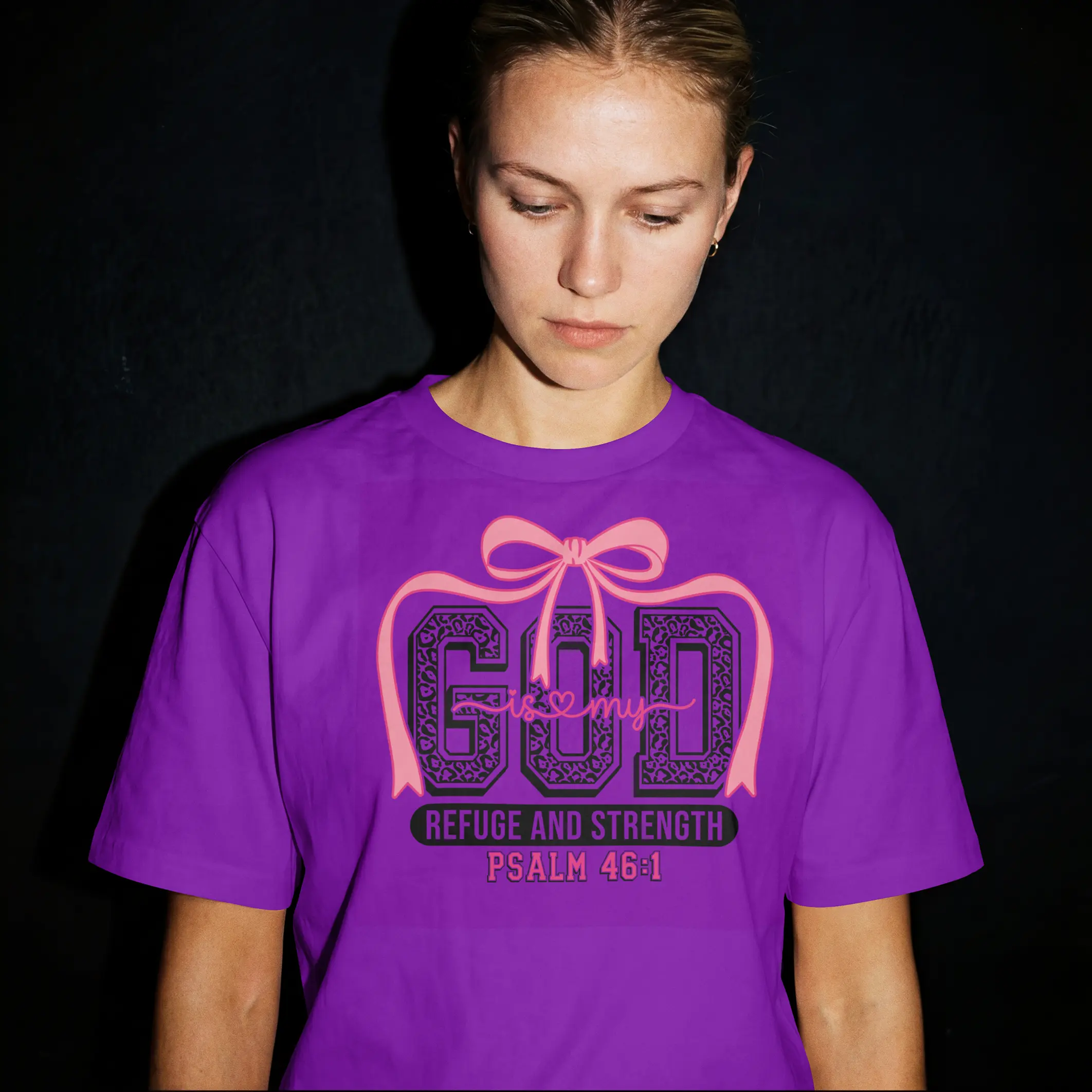 God is my Refuge and Strength Psalm 46:1 Bible Verse T - Shirt DuoCreationZ