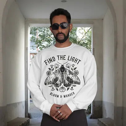 Find the light bloom & wander Sweatshirt DuoCreationZ
