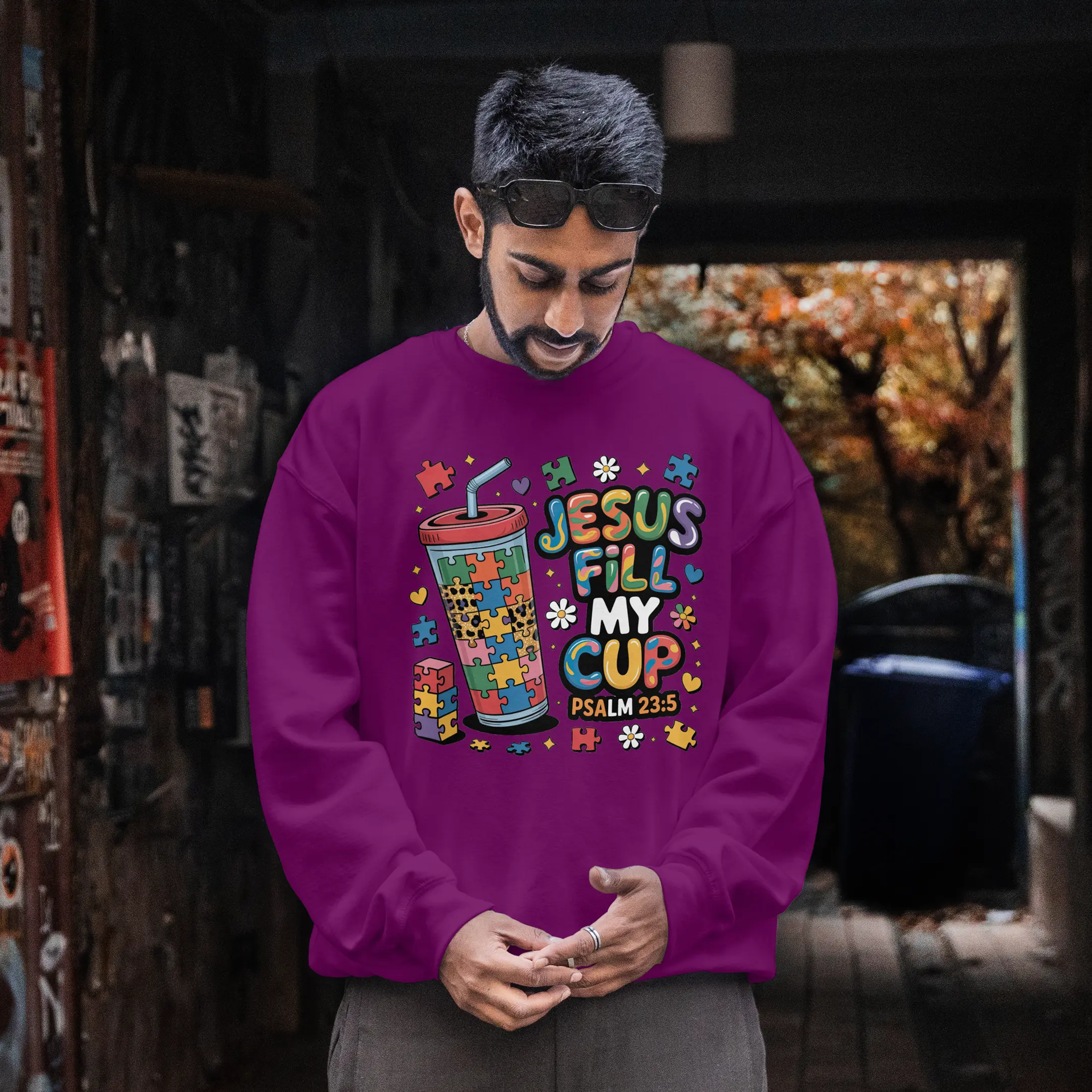 Jesus Fill My Cup graphic Sweatshirt DuoCreationZ