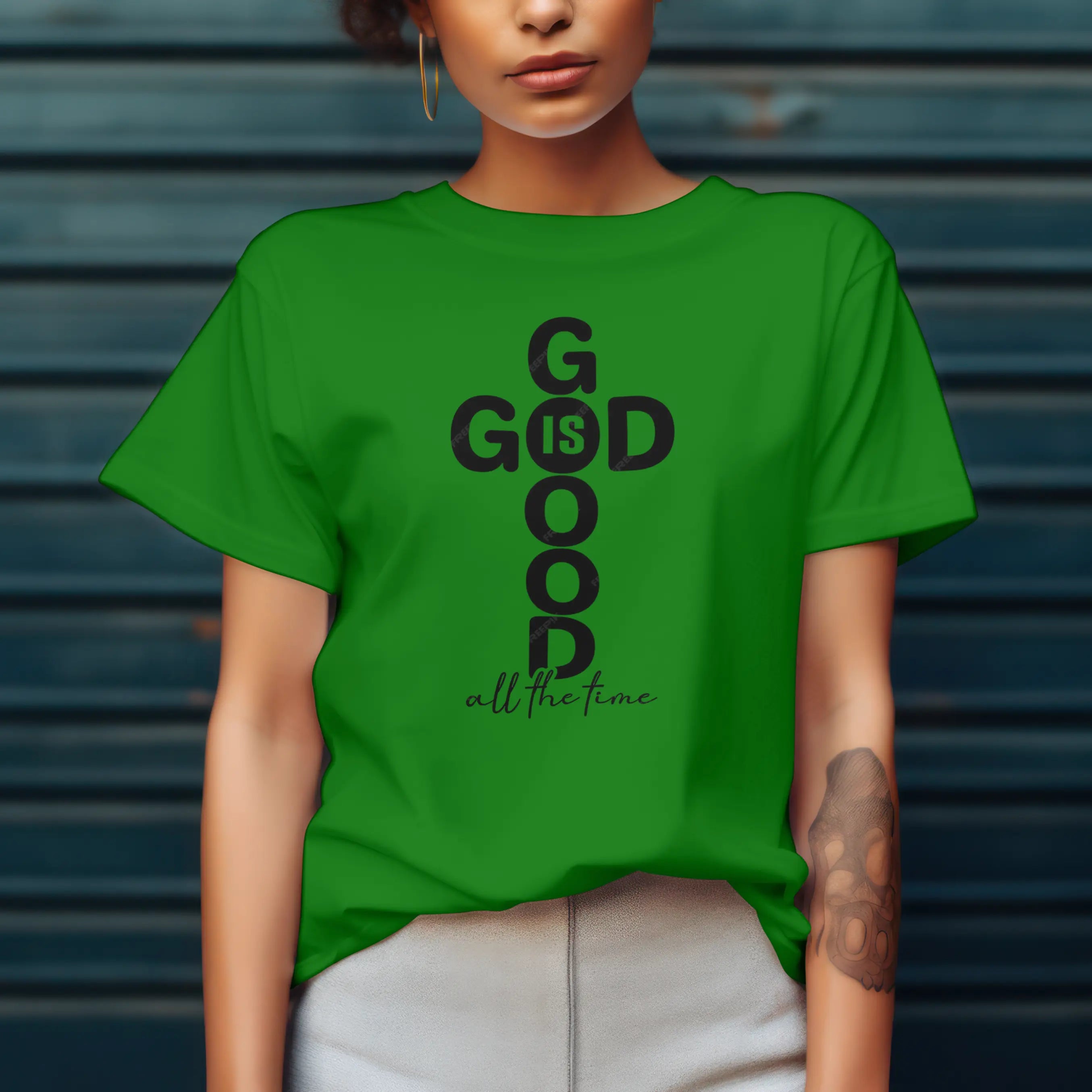 God Is Good Christian Cross graphic t-shirt DuoCreationZ