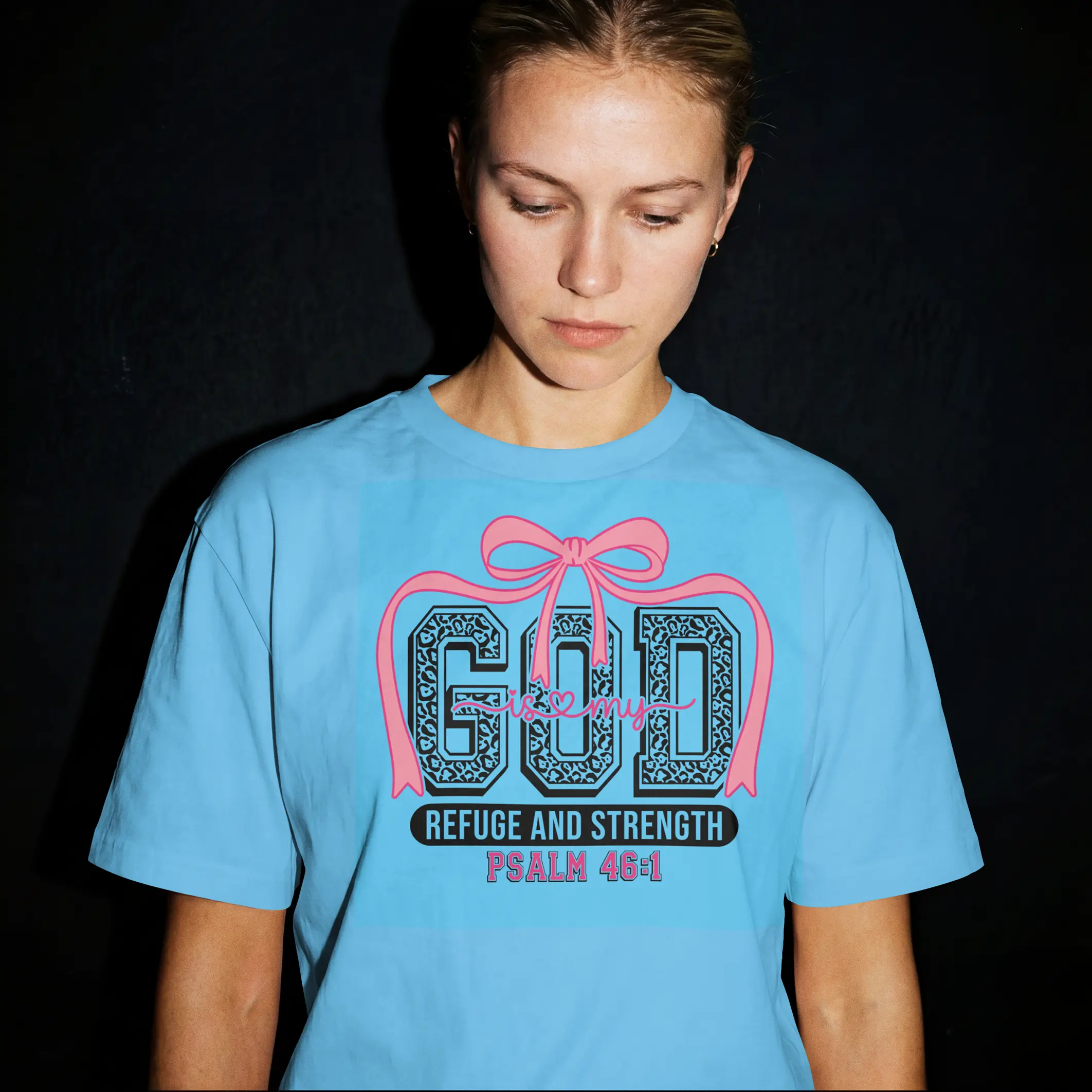 God is my Refuge and Strength Psalm 46:1 Bible Verse T - Shirt DuoCreationZ