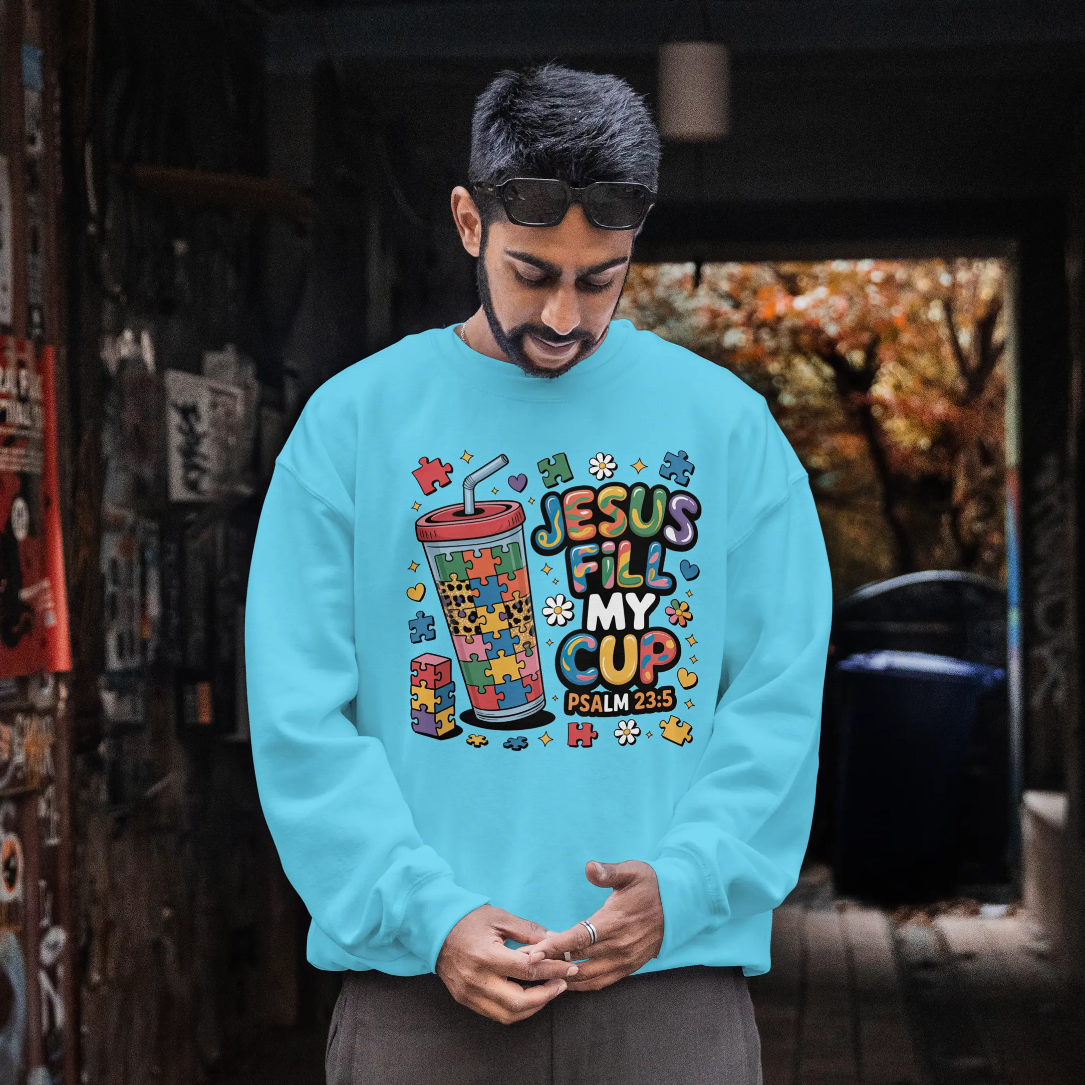 Jesus Fill My Cup graphic Sweatshirt DuoCreationZ