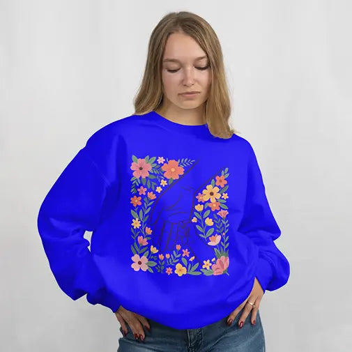Boho Floral Mom Mother's Day Graphic sweatshirt DuoCreationZ