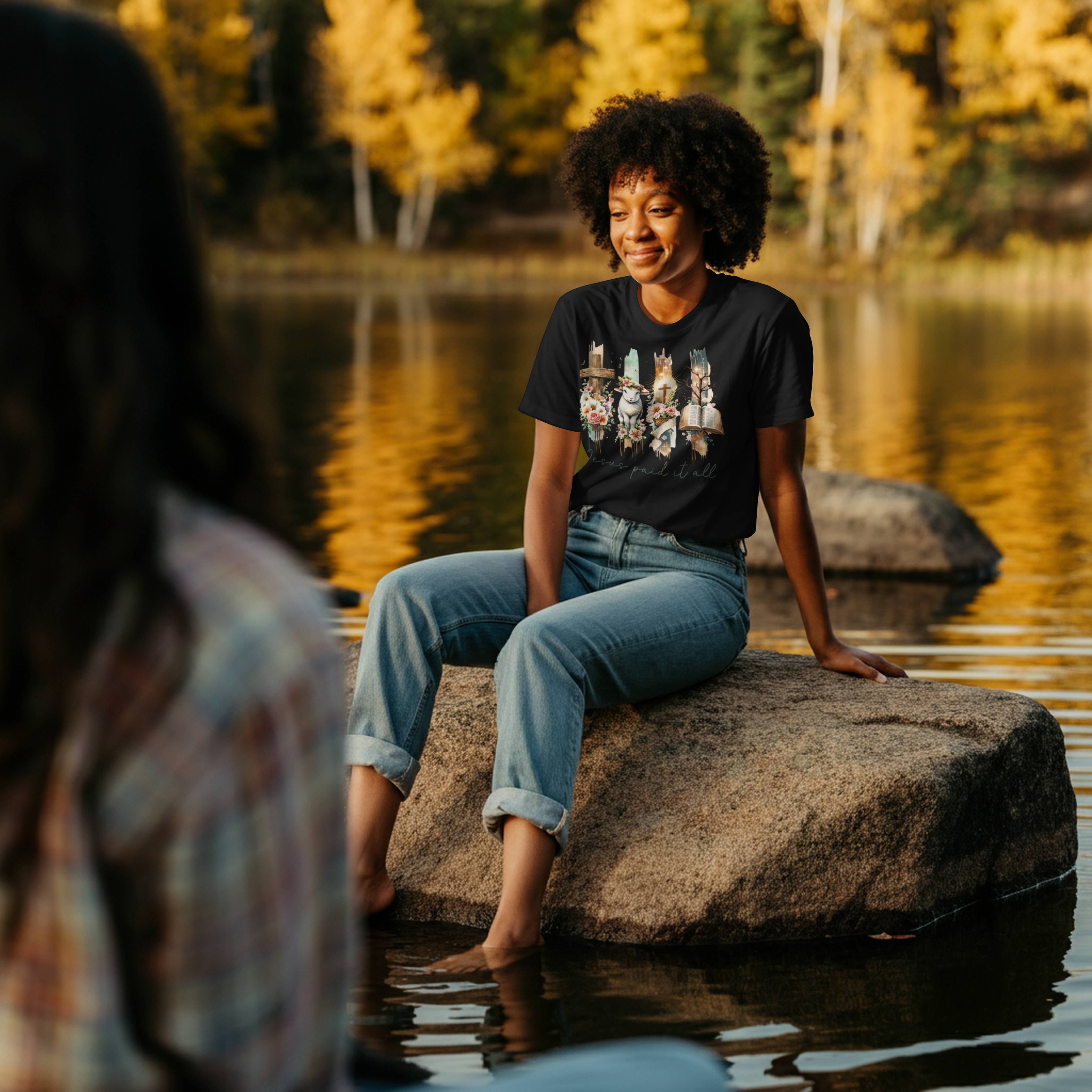 Easter Jesus Ready To Press, Christian Easter Jesus paid it All, Easter Bible Verse T Shirt