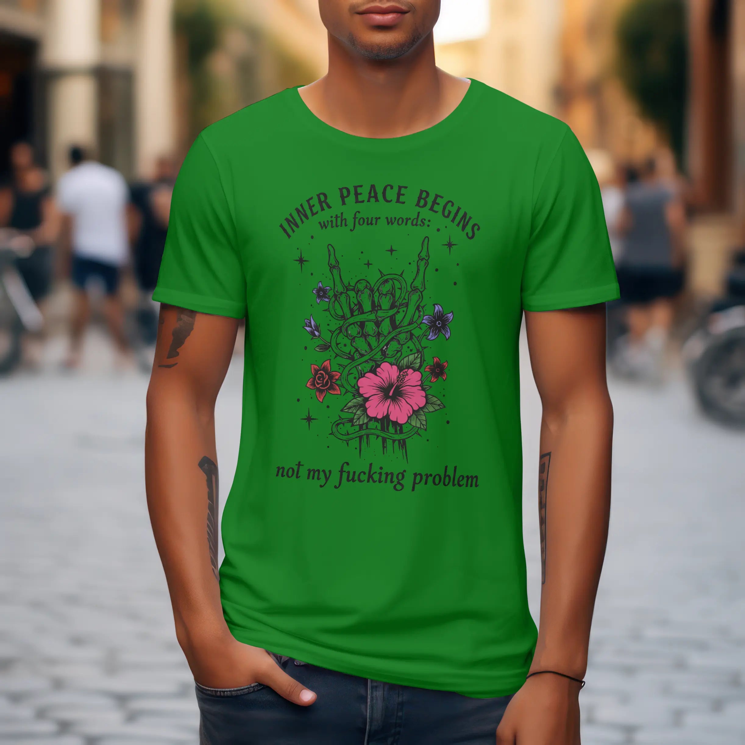 inner peace begins with four words graphic t shirt DuoCreationZ