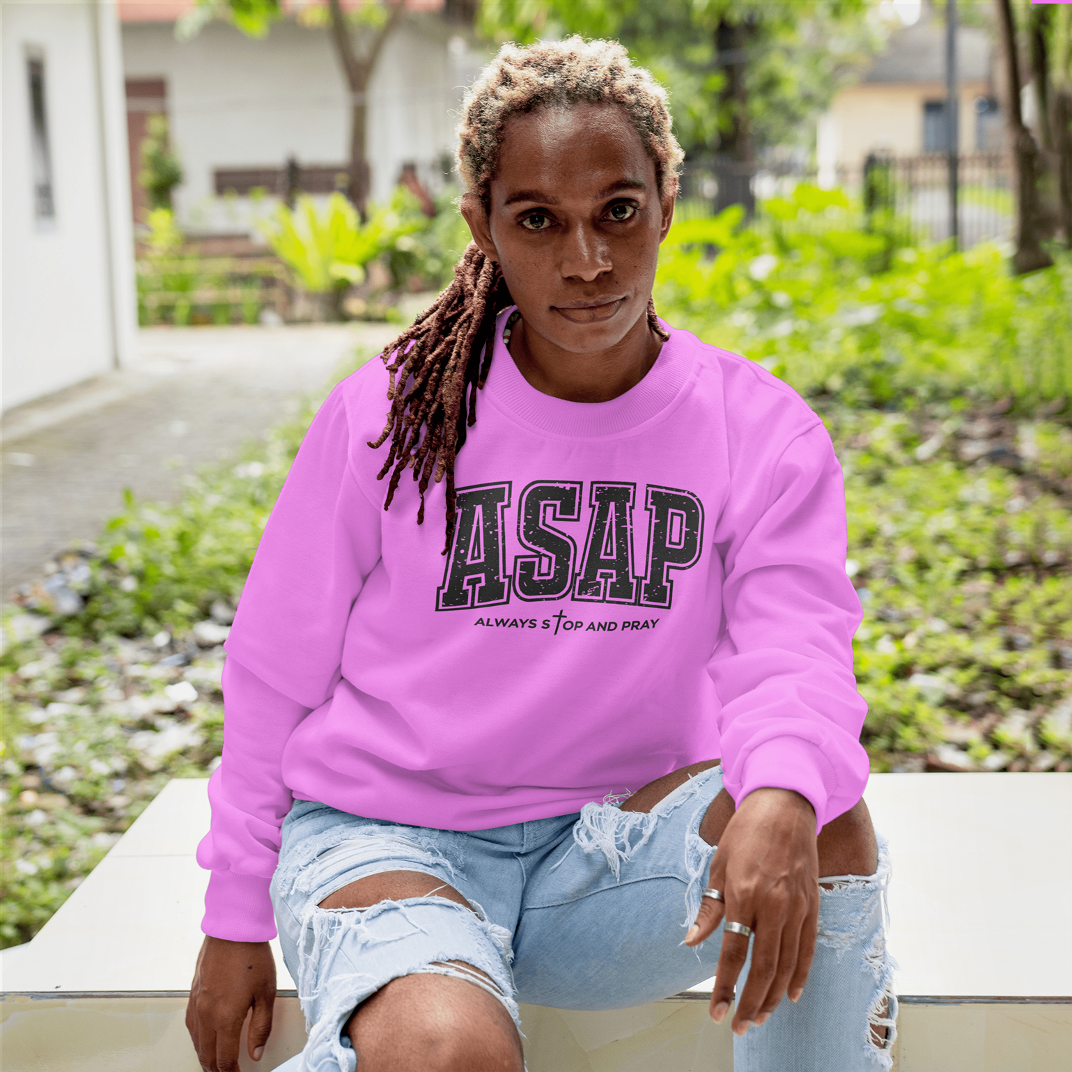 ASAP Always Stop And Pray - Christian Faith Religious Prayer Sweatshirt
