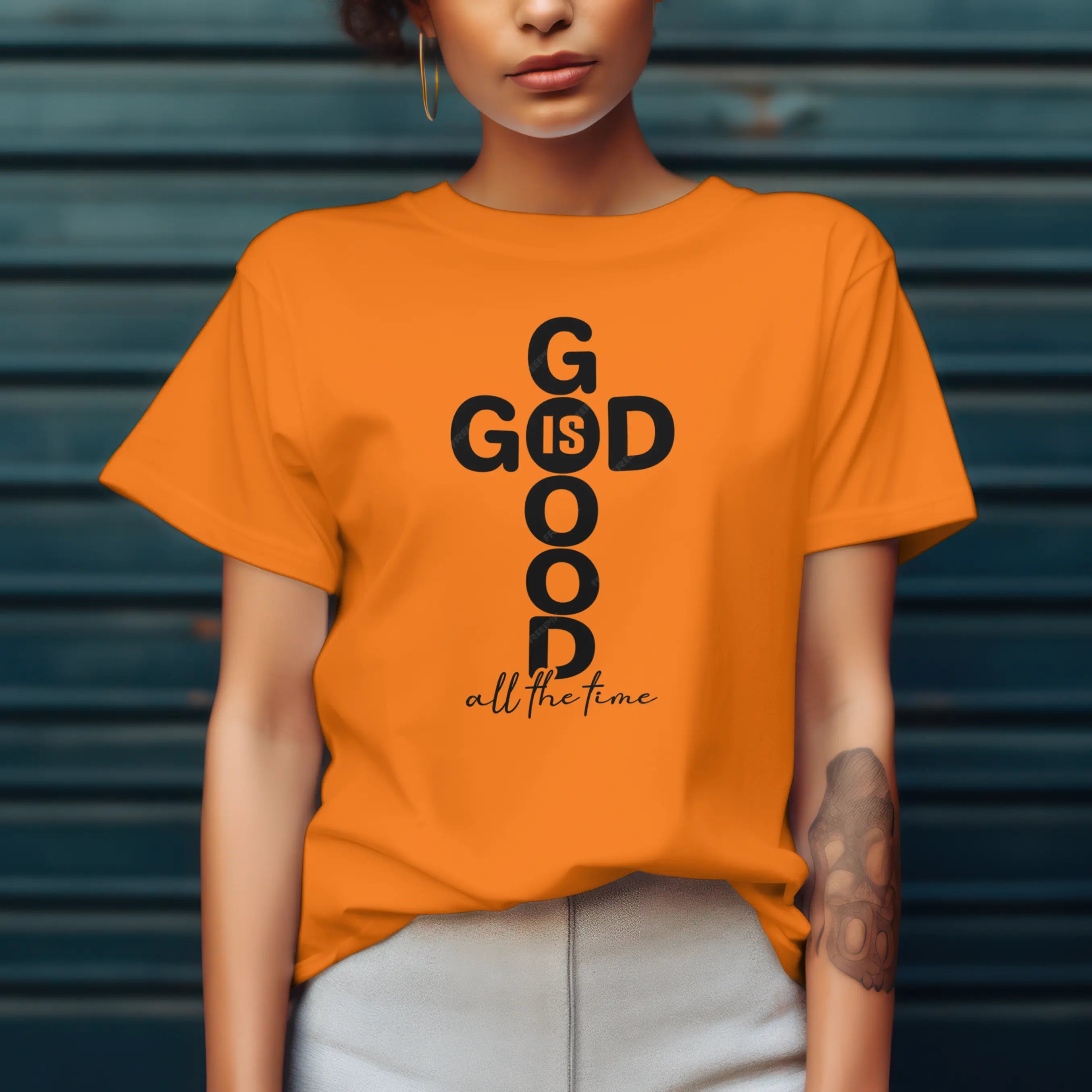 God Is Good Christian Cross graphic t-shirt DuoCreationZ