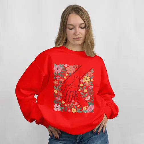 Boho Floral Mom Mother's Day Graphic sweatshirt DuoCreationZ