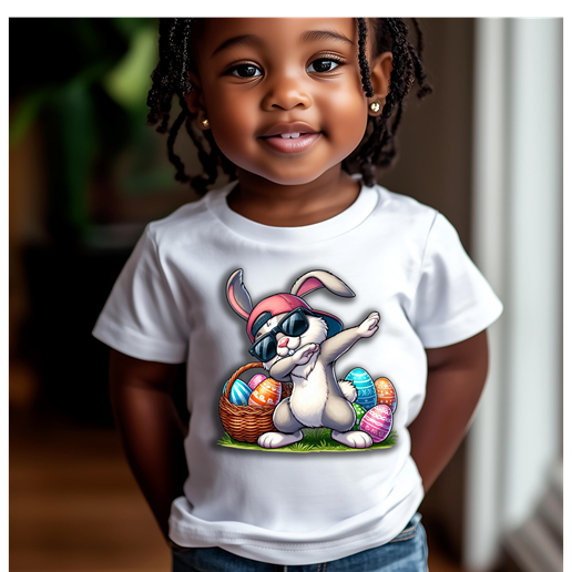Funny Dabbing Bunny Easter Happy Easter for Boys Girls Adult T-Shirt