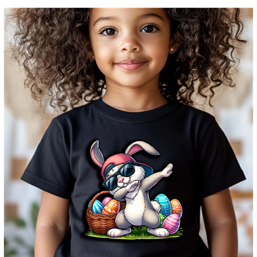 Funny Dabbing Bunny Easter Happy Easter for Boys Girls Adult T-Shirt